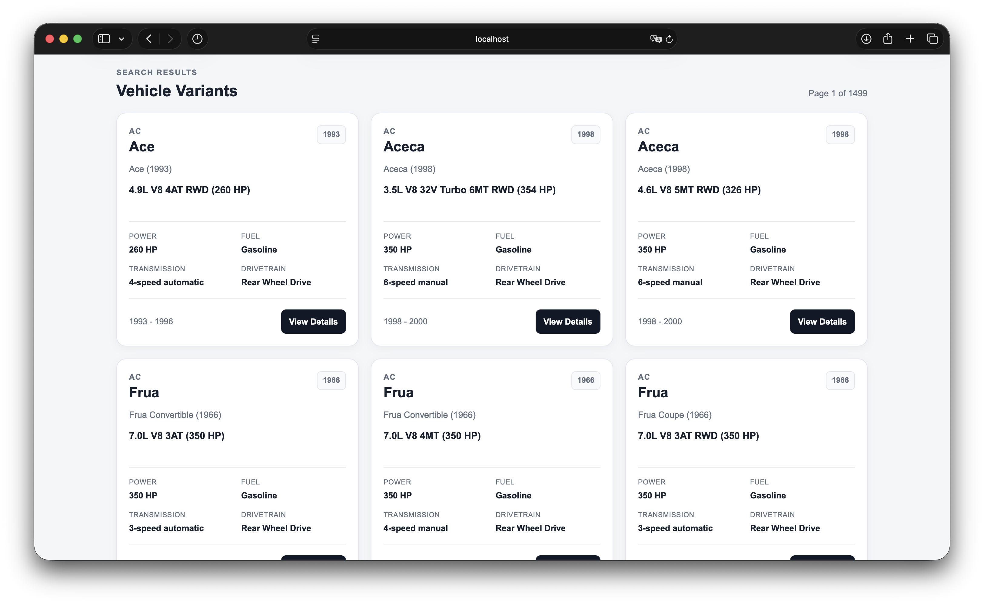 Car Finder application